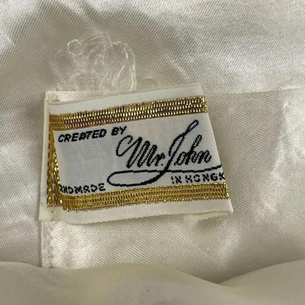Vintage Mr. John Beaded White Clutch‎ Mother Of Pearl